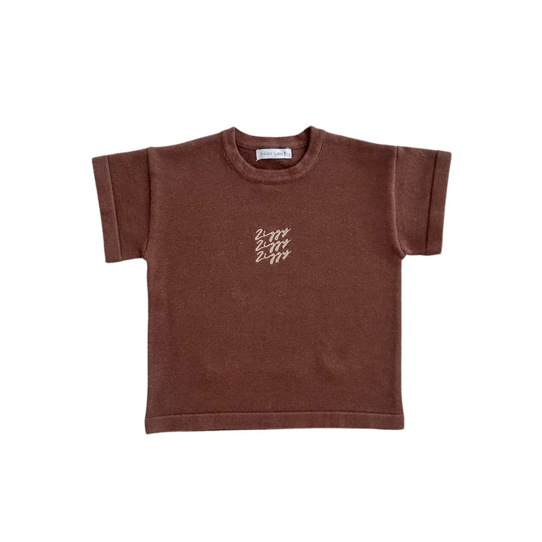 ZIGGY LOU SIGNATURE TEE - CHOCOLATE