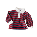 CINNAMON BABY CAMPUS RUGBY - BURGUNDY STRIPE
