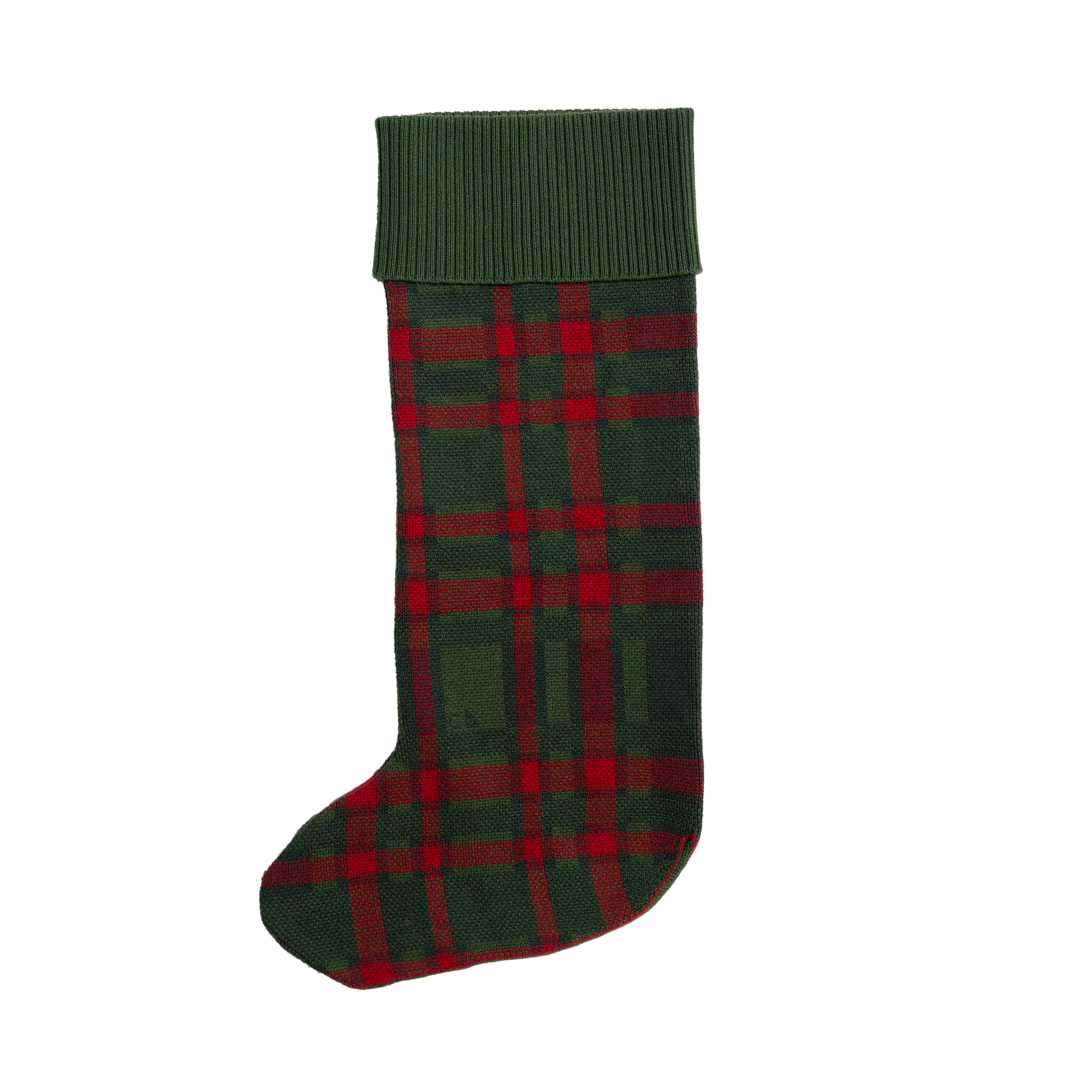 CINNAMON BABY CHRISTMAS STOCKING - PLAID