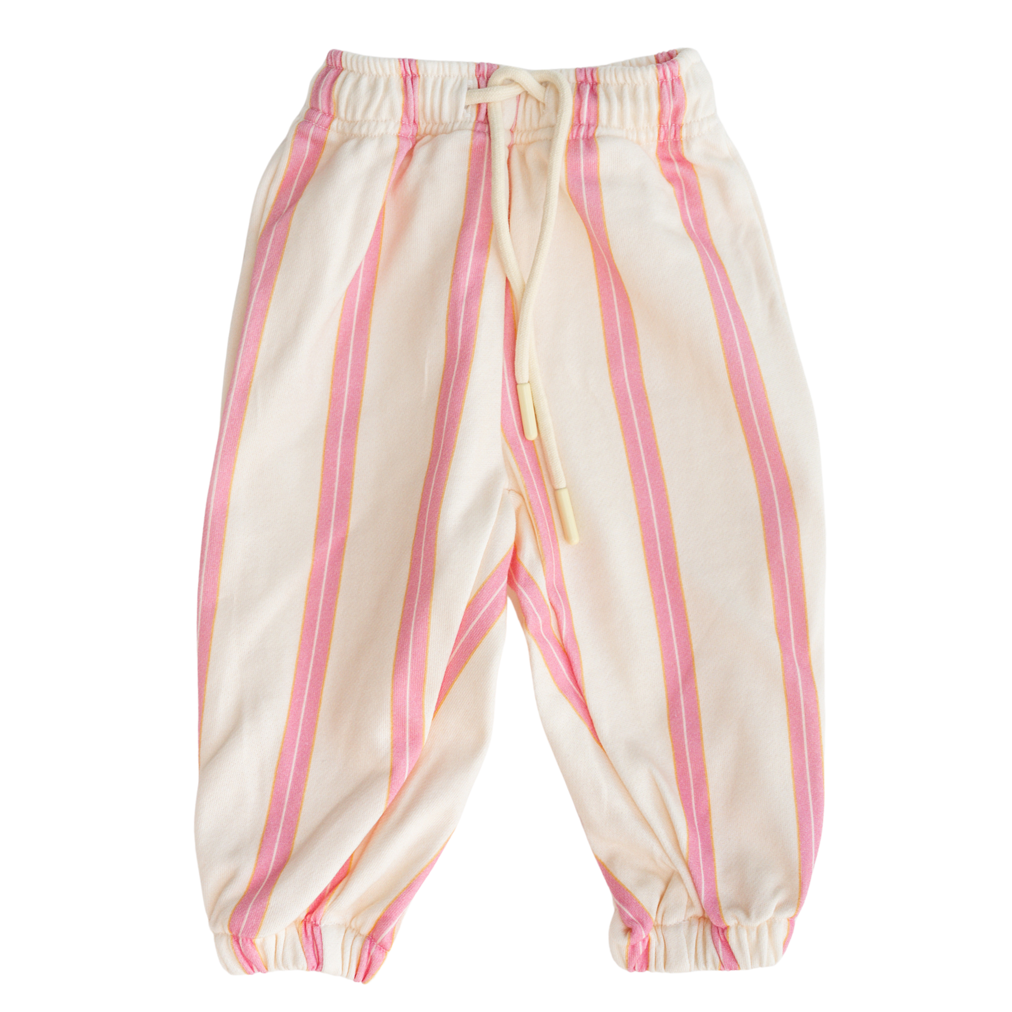 CINNAMON BABY PRISM STRIPE PANTS - BEIGE / BUBBLEGUM