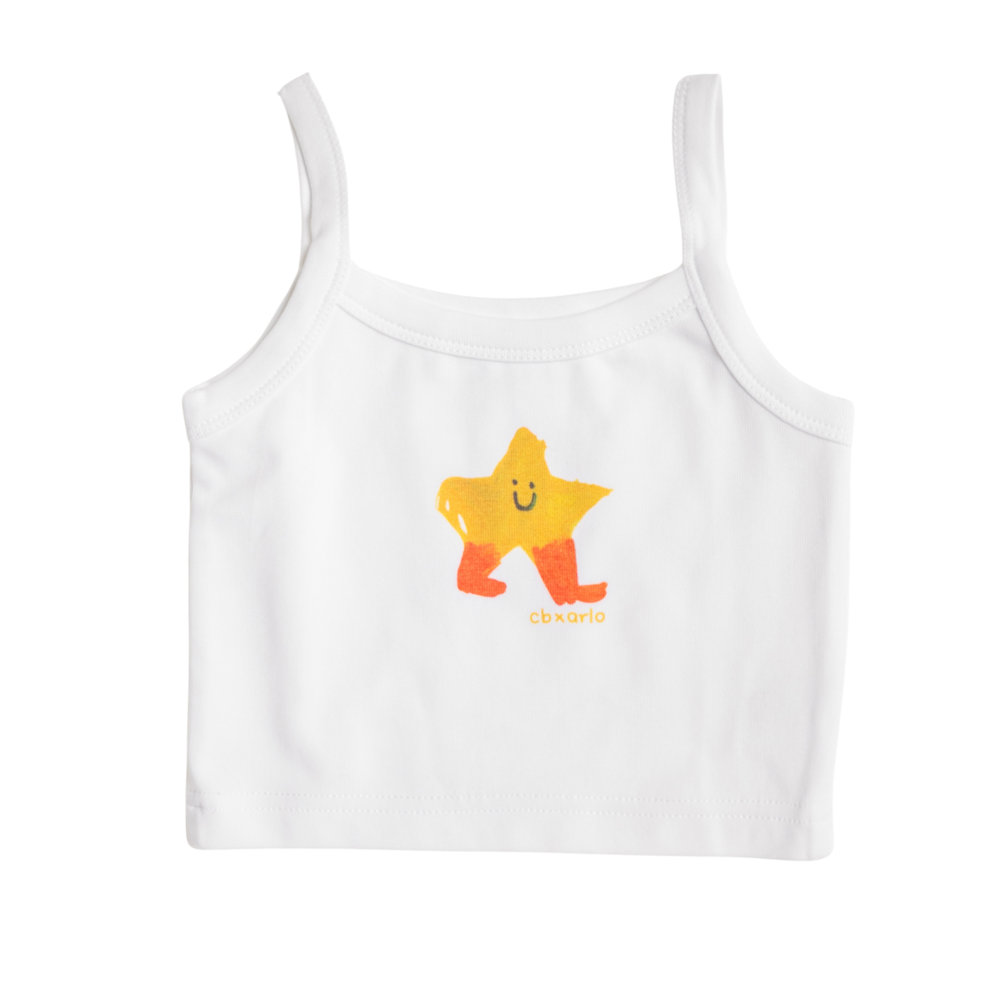 CINNAMON BABY X ARLO STAR SINGLET - WHITE