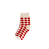 CINNAMON BABY CRIMSON GINGHAM SOCKS