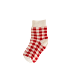 CINNAMON BABY CRIMSON GINGHAM SOCKS