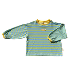 POSS & SOSS STRIPE LONG SLEEVE TEE - PACIFIC