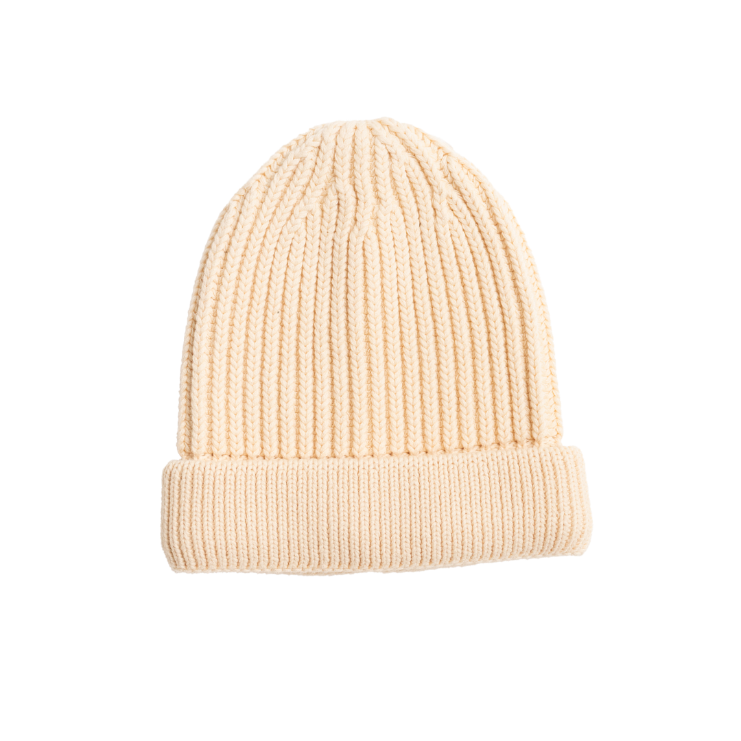 CINNAMON BABY KNIT BEANIE - CREAM