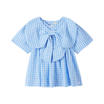 CUBBY POPPY DRESS - BLUISH CHECK
