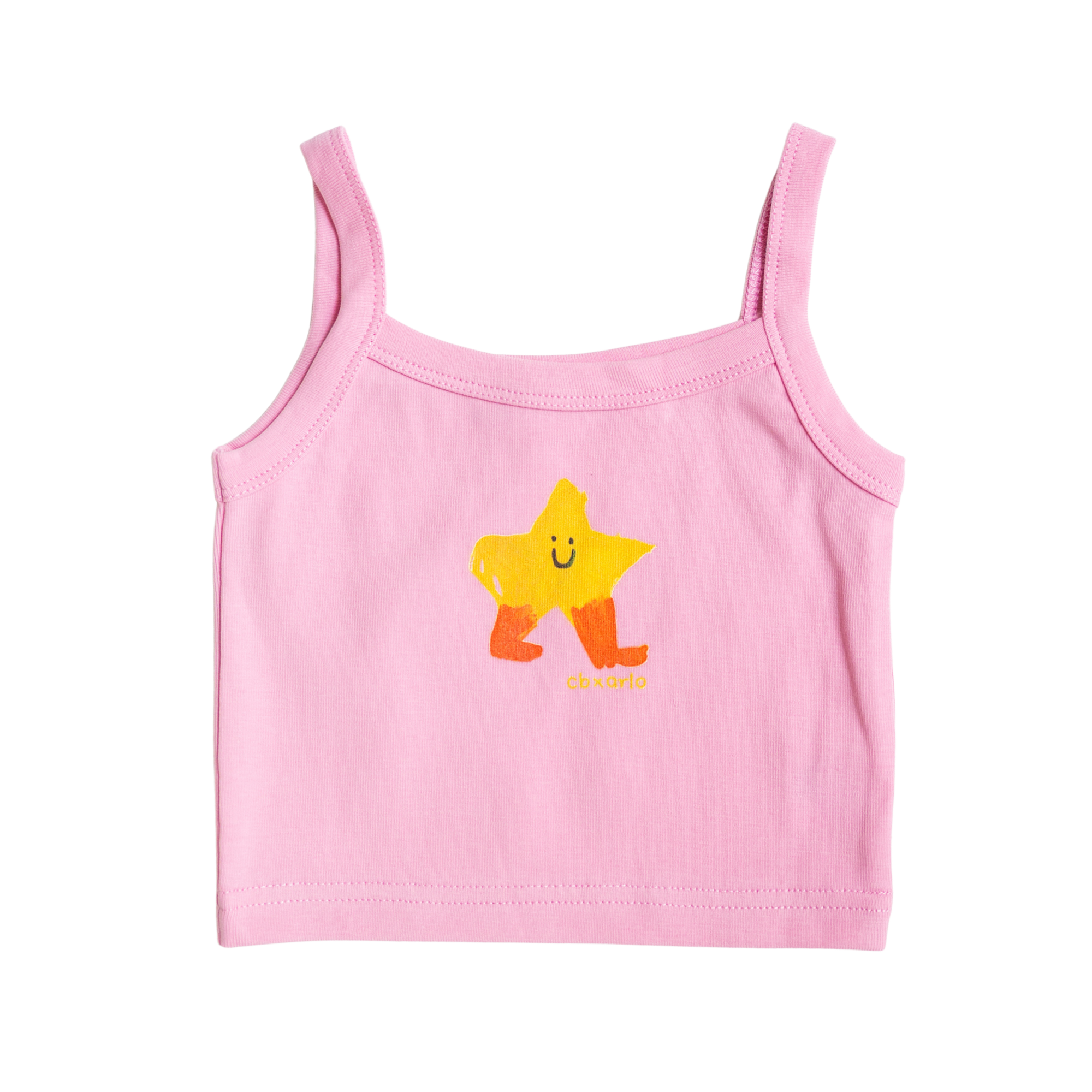 CINNAMON BABY X ARLO STAR SINGLET - PINK