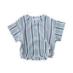 CINNAMON BABY FAST LANE T-SHIRT ROMPER - STORM STRIPE