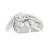 JELLYCAT BASHFUL SILVER BUNNY BLANKIE