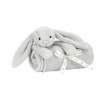 JELLYCAT BASHFUL SILVER BUNNY BLANKIE