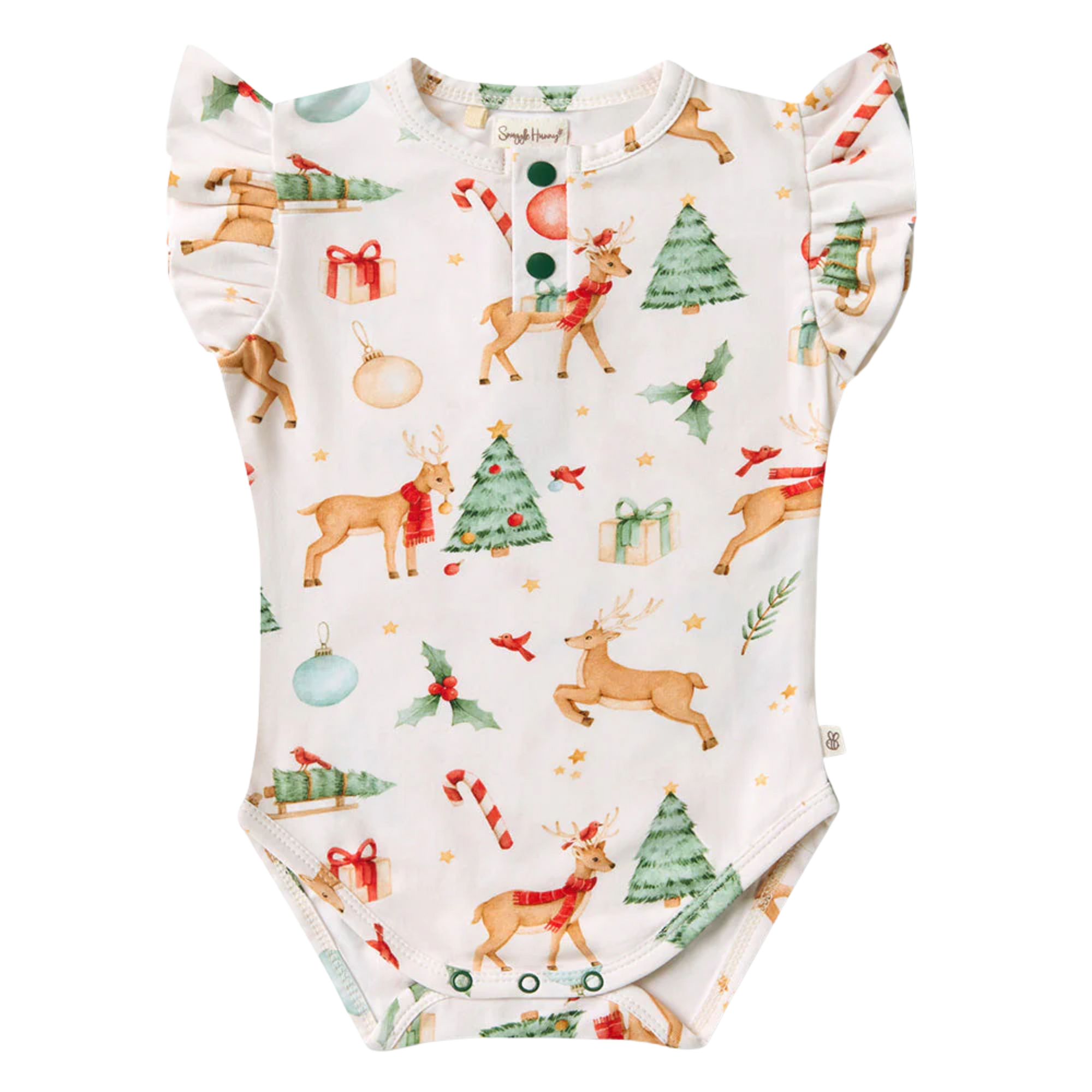 SNUGGLE HUNNY PRANCER & FRIENDS SHORT SLEEVE BODYSUIT WITH FRILL