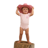 RINGERS WESTERN BABIES SHORT SLEEVE ROMPER - PASTEL PINK