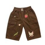 BY GEE CROPPED WIDE LEG CARGO PANT - CHOCOLATE