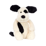 JELLYCAT BASHFUL RUFFERTY BLACK & CREAM PUPPY