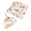 SNUGGLE HUNNY PRANCER & FRIENDS JERSEY WRAP & BEANIE SET