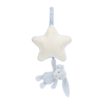 JELLYCAT BASHFUL BLUE BUNNY MUSICAL PULL