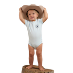 RINGERS WESTERN BABIES SHORT SLEEVE ROMPER - SKY BLUE