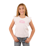 RINGERS MILANA GIRLS RIB TOP - WHITE
