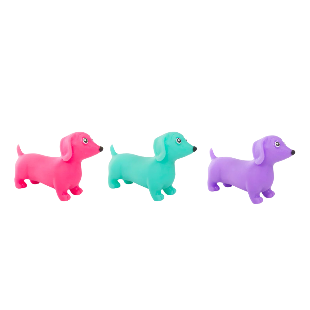 DISCOVERY ZONE STRETCHY SAUSAGE DOG - NEON