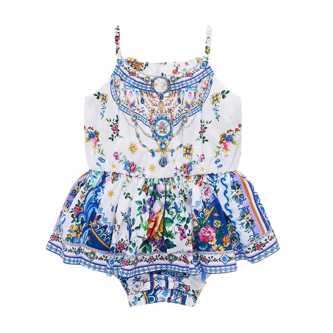 CAMILLA BABIES JUMP DRESS WITH FRILL NECK - TILES DARLS