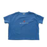 BY GEE APPLE OVERSIZED BOXY TEE - BLUEBIRD