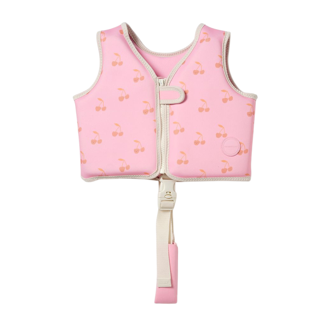 SUNNYLIFE SWIM VEST COTTON CANDY CHERRY