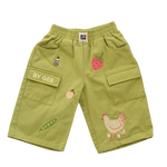 BY GEE CROPPED WIDE LEG CARGO PANT - APPLE