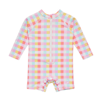 CRYWOLF BABY RASH SUIT - POP GINGHAM