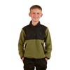 RINGERS WESTERN - WINTON KIDS 1/4 ZIP CREW NECK FLEECE - MILITARY GREEN