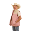 RINGERS WESTERN KYNUNA KIDS PUFFER VEST - PINK/OFF WHITE