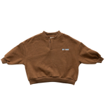 BY GEE COTTON BOXY SWEATSHIRT - CHOCOLATE