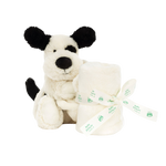 JELLYCAT BASHFUL BLACK & CREAM PUPPY SOOTHER