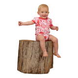 RINGERS BOOT SCOOTIN BABIES SHORT SLEEVE ROMPER - BARELY PINK