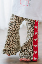 POSS & SOSS HEART FLARES IN LEOPARD