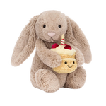 JELLYCAT BASHFUL BEIGE BUNNY 'BIRTHDAY