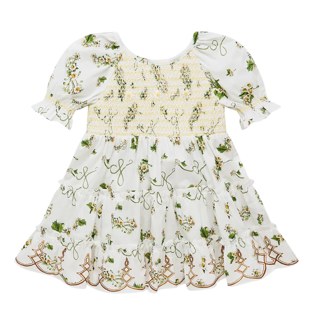 CAMILLA BABIES TIERED DRESS WITH PUFF SLEEVE - DAISY CHAINS