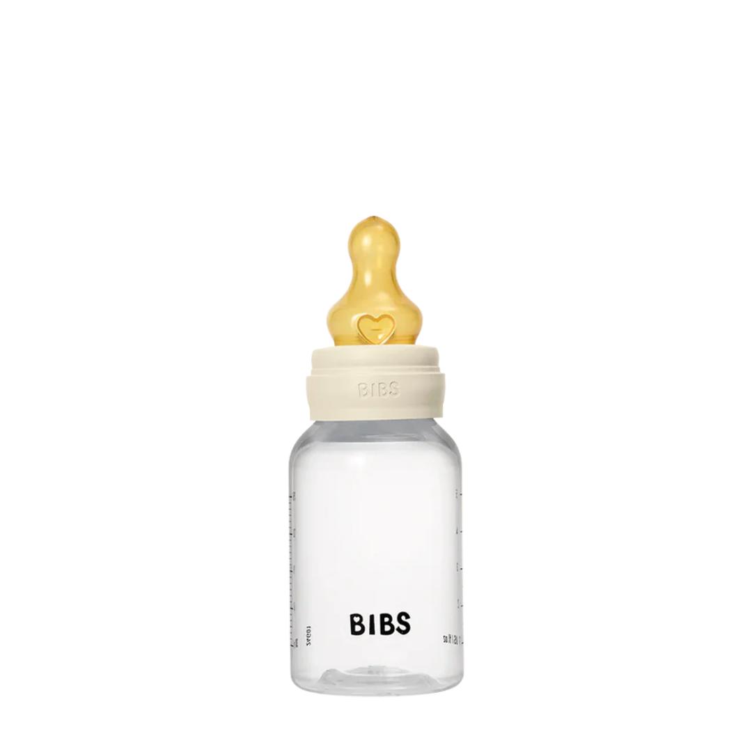 BIBS BABY BOTTLE BPA FREE PLASTIC LATEX - IVORY