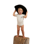 RINGERS WESTERN BABIES SHORT SLEEVE ROMPER - GREY MARLE