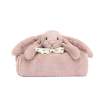 JELLYCAT BASHFUL LUXE BUNNY ROSA BLANKIE