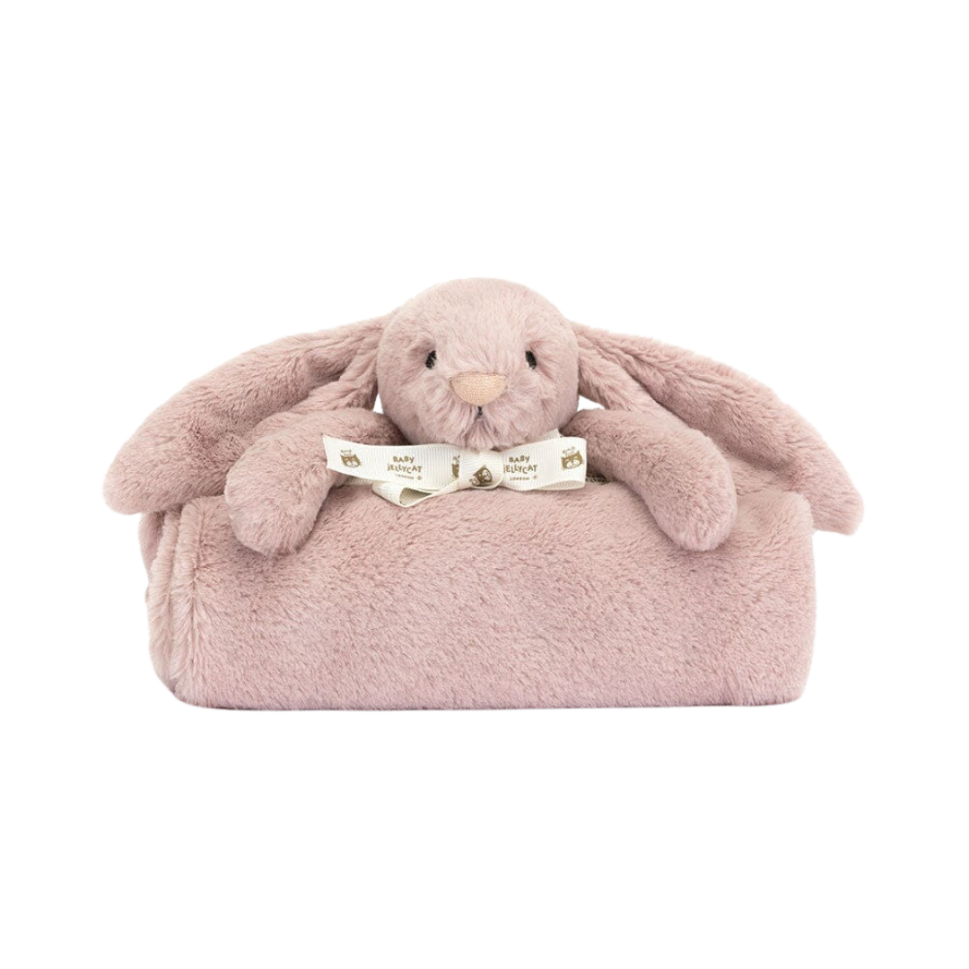 JELLYCAT BASHFUL LUXE BUNNY ROSA BLANKIE
