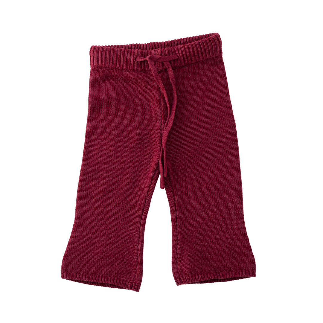 CINNAMON BABY POMEGRANATE KNITTED FLARES