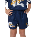 RINGERS WESTERN SINCE 2012 UNISEX KIDS FOOTY SHORT - COLLEGE NAVY