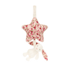 JELLYCAT BLOSSOM CREAM BUNNY 'BERRY' MUSICAL PULL