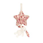 JELLYCAT BLOSSOM CREAM BUNNY 'BERRY' MUSICAL PULL