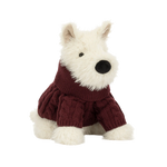 JELLYCAT MUNRO SCOTTIE DOG WINTER JUMPER OUTFIT