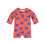TOSHI SWIM LONG SLEEVE ONESIE PIRATE MUD CRABS