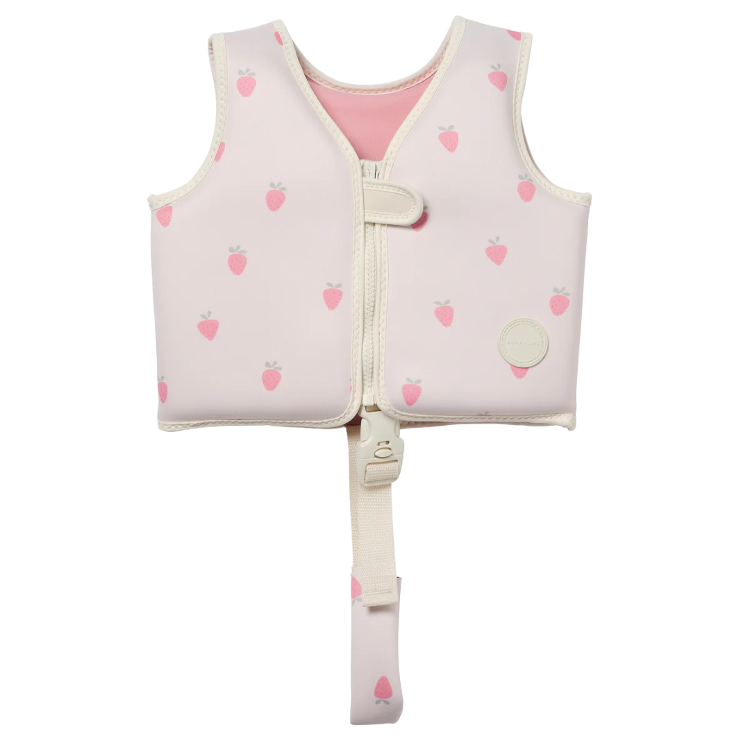 SUNNYLIFE KIDS SWIM VEST STRAWBERRY SUNSHINE