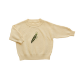 BY GEE COTTON PEA POD KNIT JUMPER - CREAM