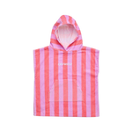 CRYWOLF HOODED TOWEL - FLAMINGO STRIPE