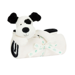 JELLYCAT BASHFUL BLACK & CREAM PUPPY BLANKIE